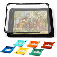 1000pcs Jigsaw Puzzle Board Storage w/ 6 Trays & Cover