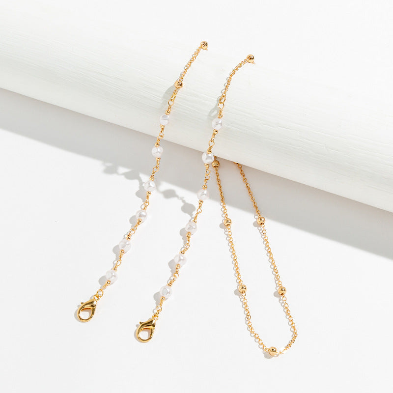 Beaded Glasses Chain Pearl Mask Chain Glasses Holder Necklace