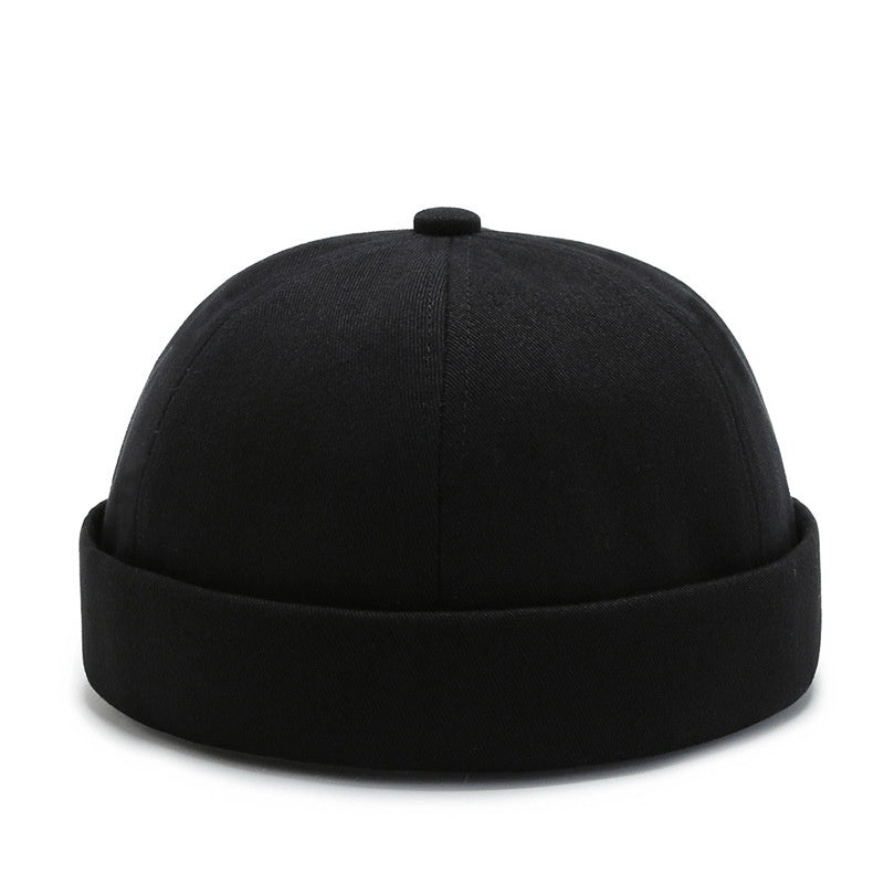 Solid Brimless Cap Skull Hat