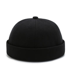 Solid Brimless Cap Skull Hat
