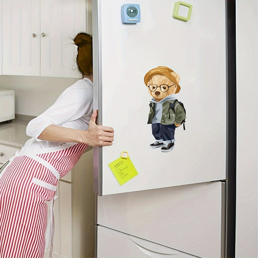 Cute Anime Teddy Bear Sticker for Decorations
