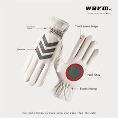 Warm Touch Screen Reflective Riding Gloves Waterproof Windproof