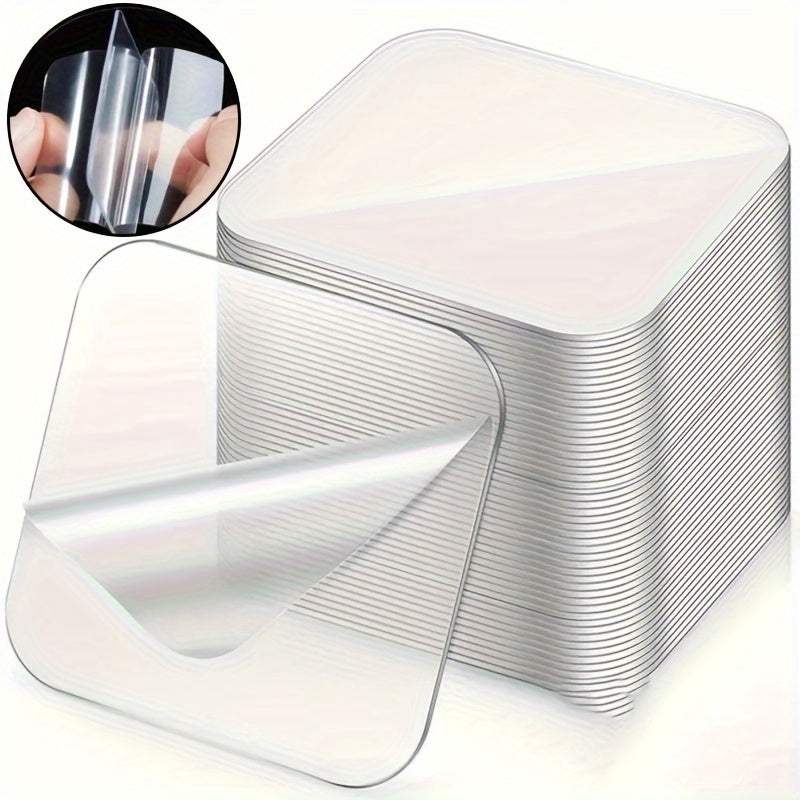 20pcs Reusable Double Sided Adhesive Tape Nano Transparent Wall Stickers