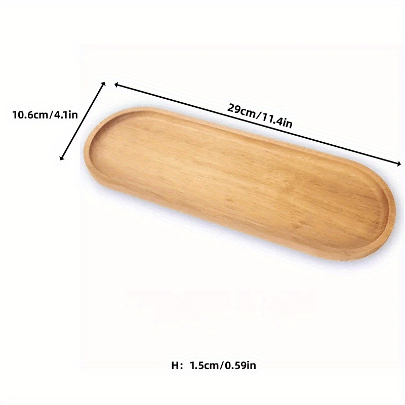 Oval Wood Tray For Serving Food Snacks Drinks Sushi Steak