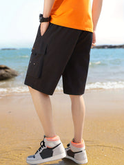 Men's Casual Loose Fit Cargo Shorts with Pockets for Summer