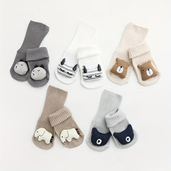 Cartoon Elephant Decor Cotton Non Slip Toddler Socks