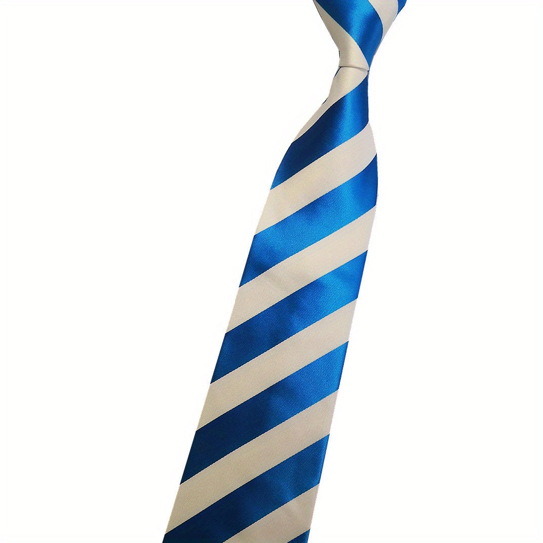 Men's Green Striped Tie Wedding NeckTie Suit