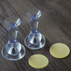 2pcs Plastic Magnetic Door Stopper Punching Anti Collision Mute Durable