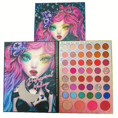 46-Shade Matte & Pearly Eyeshadow Palette for Anime Girl Makeup