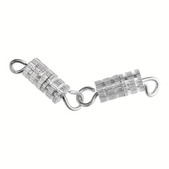 30pcs Silver Plated Thread Mouth Screw Buckle for DIY Bracelet Necklace