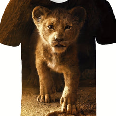 Unisex Baby Lion Graphic T shirt Active Short Sleeve Tee