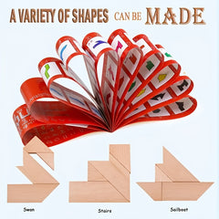 4pcs Wooden T Puzzle Set Brain Teasers Relax Decompression Portable
