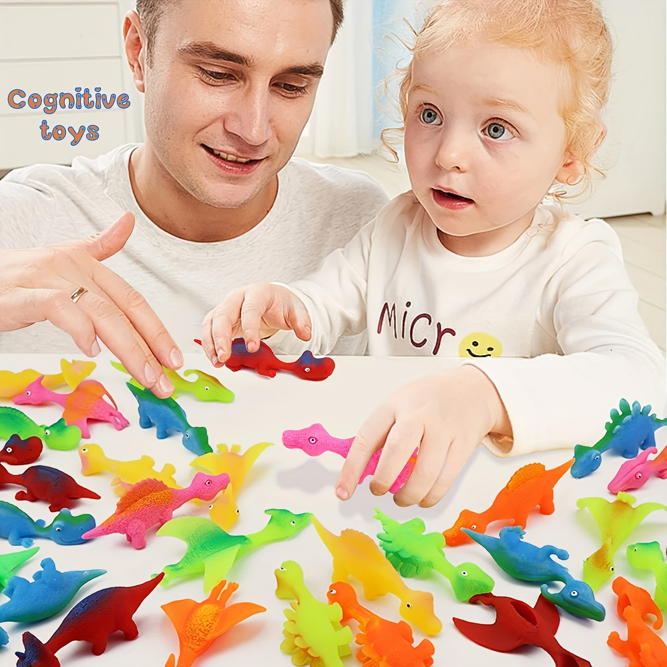 Fun Finger Launchers Toy Dinosaur Chicken Combo Party Sticky Rubber Toys