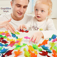 Fun Finger Launchers Toy Dinosaur Chicken Combo Party Sticky Rubber Toys