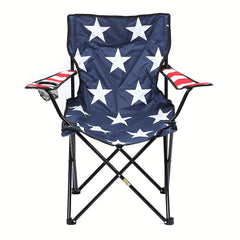 Portable Folding Chair With Armrest for Outdoor Camping Beach Fishing