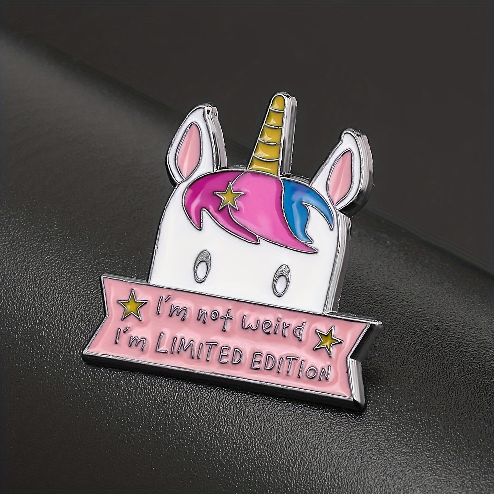 Cartoon Unicorn Enamel Brooch for Girls