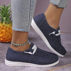 Women's Canvas Lace Up Sneakers Lightweight Shoes