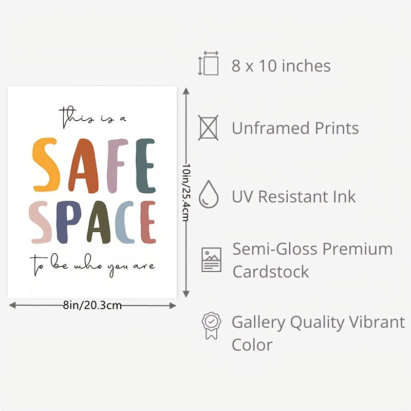 Safe Space Wall Hanging Therapy Office Wall Decor