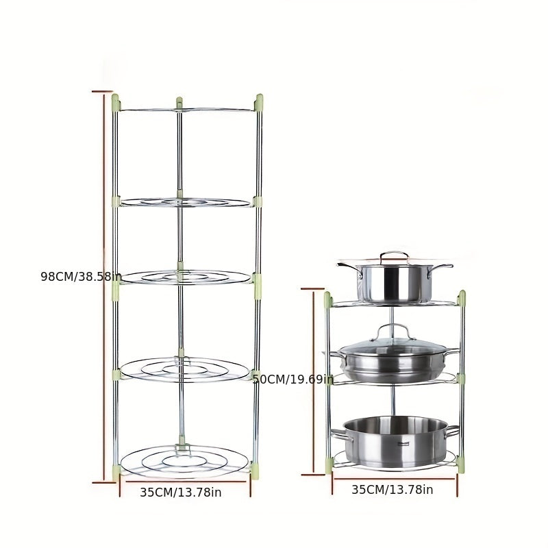 3 5 Layer Pot Pan Appliance Shelf Kitchen Pot Storage Rack