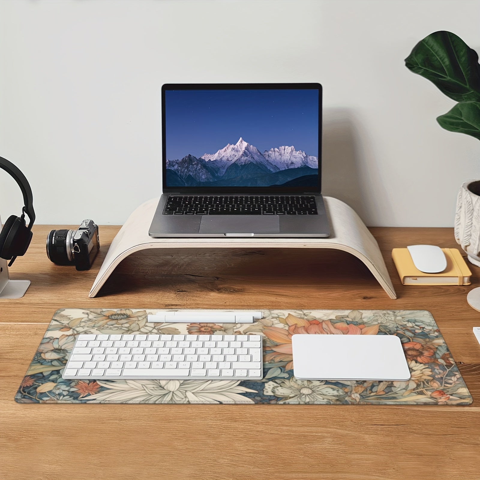 Large Flower Mouse Pad 80x30x0.48cm Non-slip Desk Pad