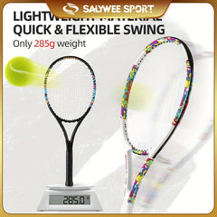 Durable Tennis Racket with Bag & Ball, Ultralight Racquet for Training