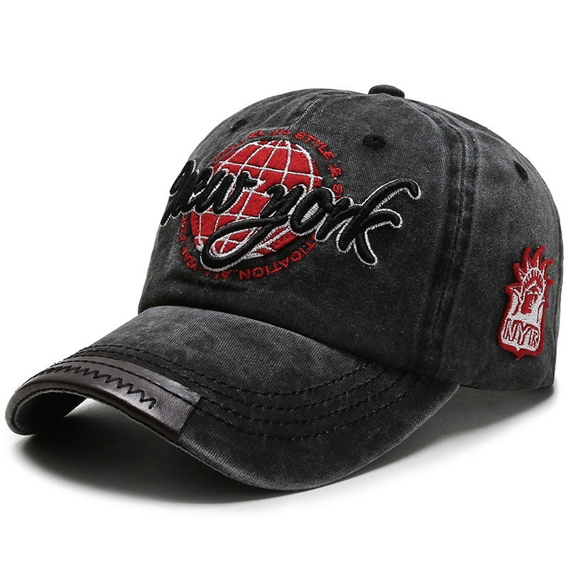 Vintage Washed Embroidered Baseball Cap Outdoor Hat