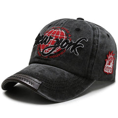 Vintage Washed Embroidered Baseball Cap Outdoor Hat