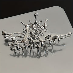 Irregular Butterfly Alloy Hair Claw Clip Silvery Non Slip Strong Hold Hair Clip