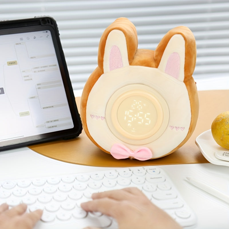 Cake Rabbit Plush Alarm Clock Sleep Lamp