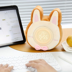 Cake Rabbit Plush Alarm Clock Sleep Lamp