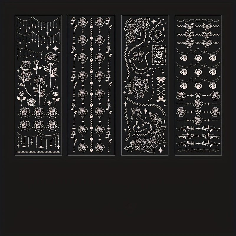 Galaxy Series 3D Hot Silver Scrapbook Stickers Set