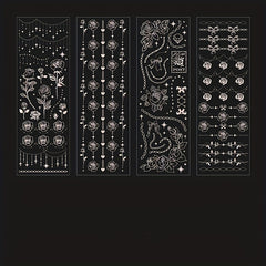 Galaxy Series 3D Hot Silver Scrapbook Stickers Set