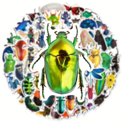 52pcs Cartoon Animals Insect Stickers for Cup Phone Case Skateboard DIY Toys