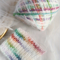 Ball of Colorful Streamer Jet Wool Yarn Dot Mohair for DIY Hand Woven Clothes
