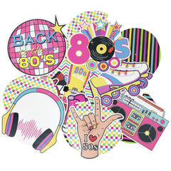 30pcs 80s Hip Hop Neon Swirls Ceiling Decorations for Back to the 80s Party