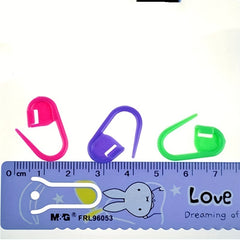 100pcs Mixed Knitting Needle Counters with Alloy Marking Patterns