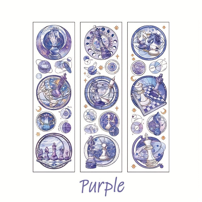 6pcs Starry Sky Crystal Ink Journal Stickers