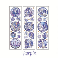 6pcs Starry Sky Crystal Ink Journal Stickers