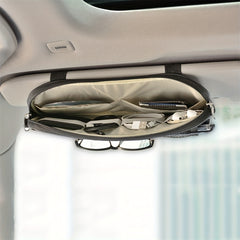 Car Sun Visor Organizer with Pocket Net Zippers