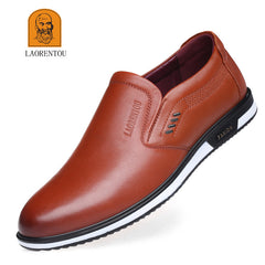 LAORENTOU Men's Leather Shoes Casual Dress Shoes For Business Office