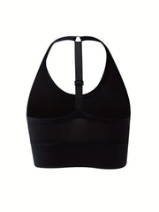 Seamless Halter Sports Bra Adjustable Yoga Fitness Bra