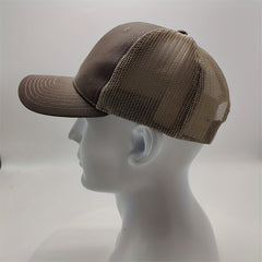 Adjustable Sunshade Mens Mesh Peaked Cap With Embroidery