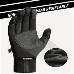 Men's Windproof Waterproof Cycling Gloves Fleece Lining Touch Screen Warm Gloves