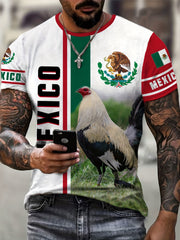 MEXICO Chicken 3D Print Men's Comfy T-shirt Graphic Tee
