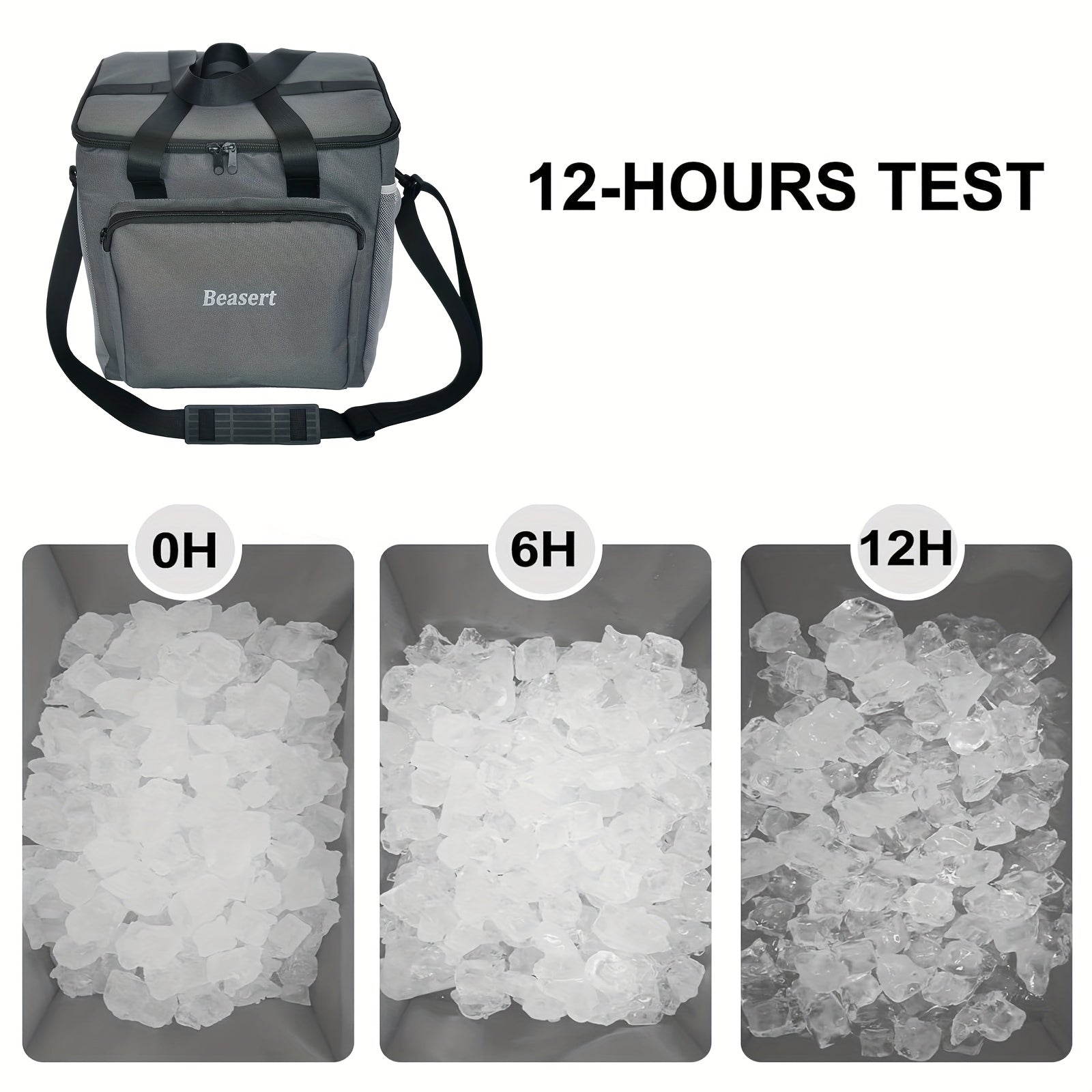 25L Insulated Lunch Cooler Bag Travel Tote Leak Proof PEVA Liner Zipper Closure