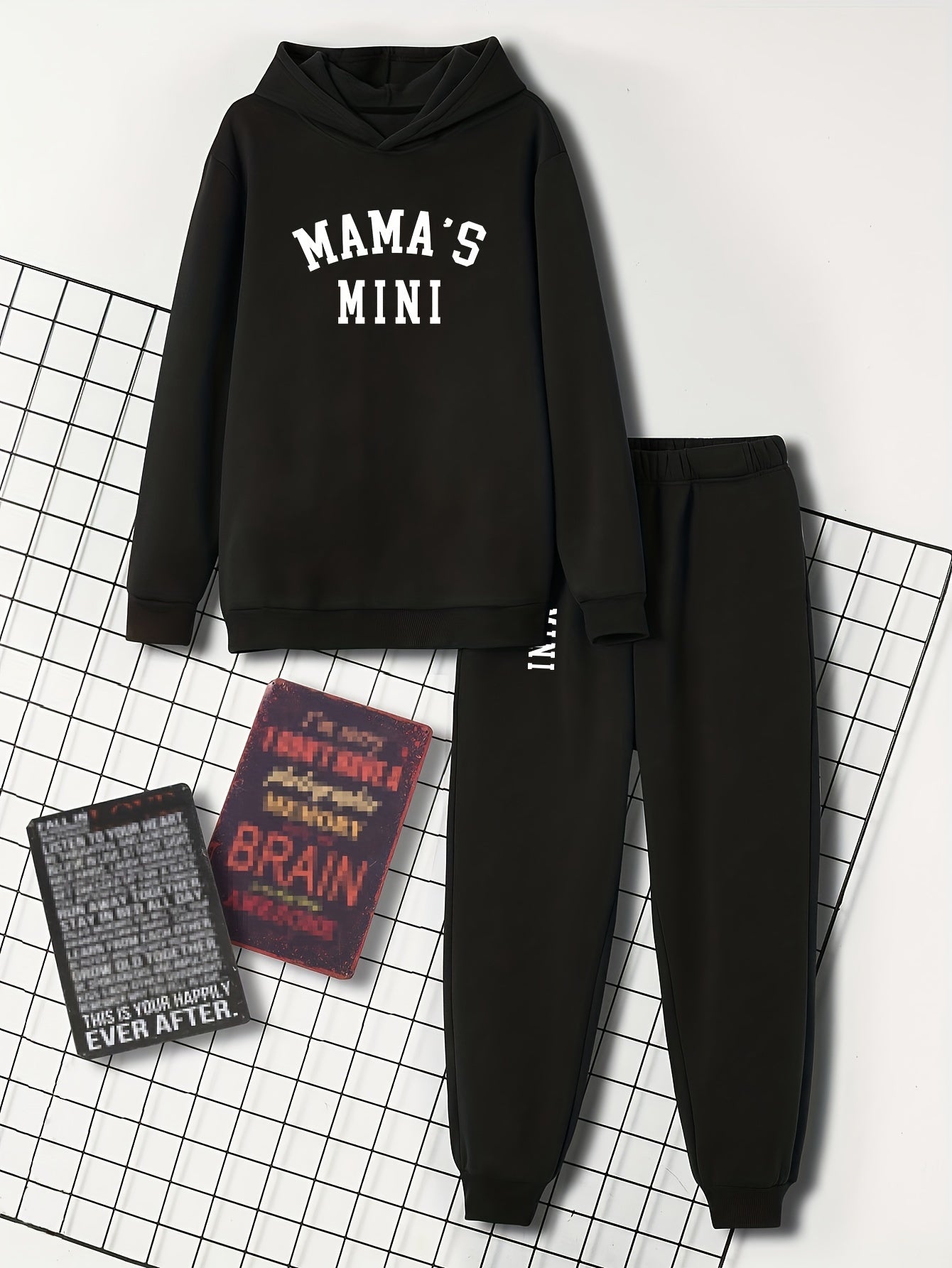 Toddler Girl's 2pcs Hoodie & Sweatpants Set Letter Print Kid's Outfit
