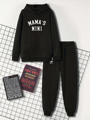 Toddler Girl's 2pcs Hoodie & Sweatpants Set Letter Print Kid's Outfit