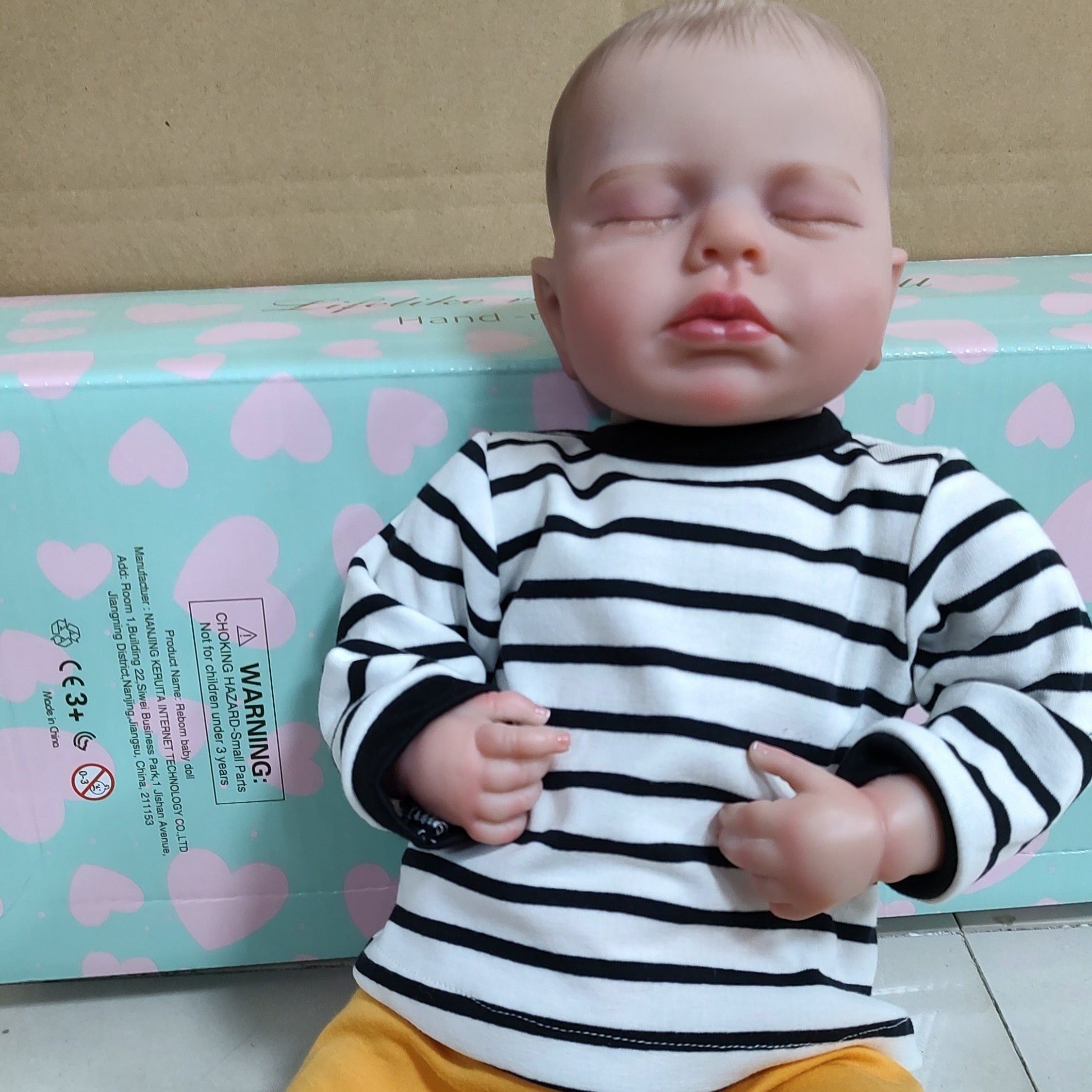 Realistic 29in Newborn Baby Doll Soft Cuddly Lifelike 3D Skin with Veins