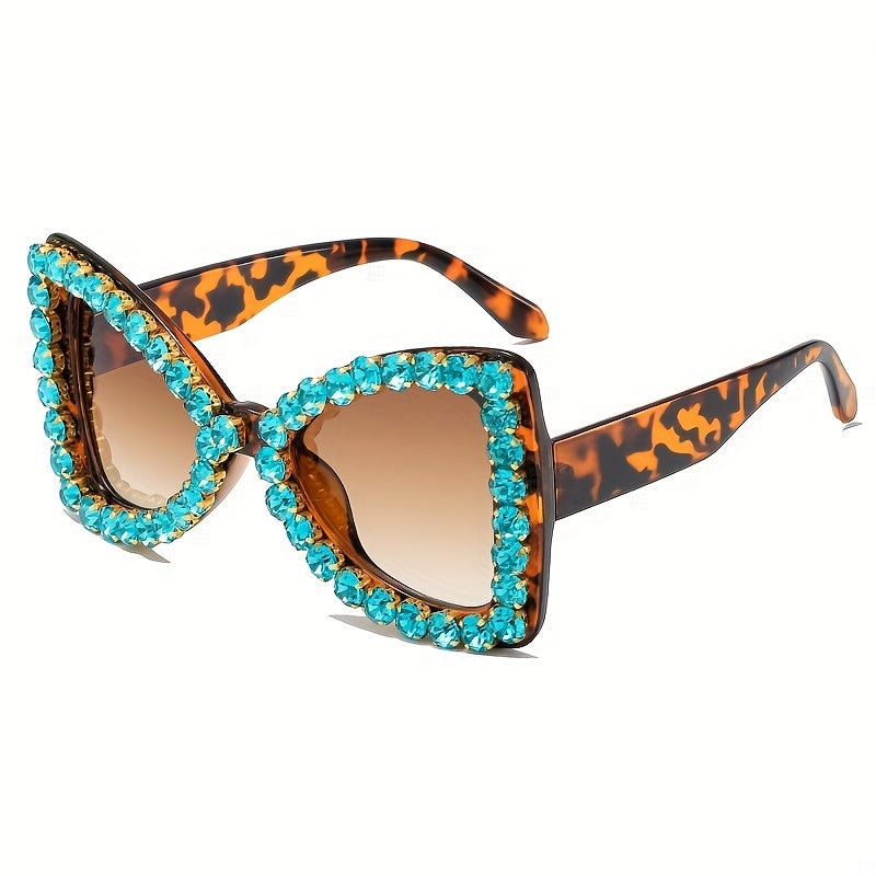 Y2K Rhinestone Butterfly Sunglasses UV400
