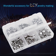 60pcs Angel Wing Beads DIY Jewelry Findings in Storage Box